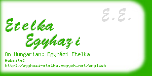 etelka egyhazi business card